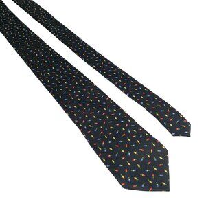 Wembley Skinny Tie Holiday Lights Black Multicolor 2.5 Inch Christmas Gift Boys